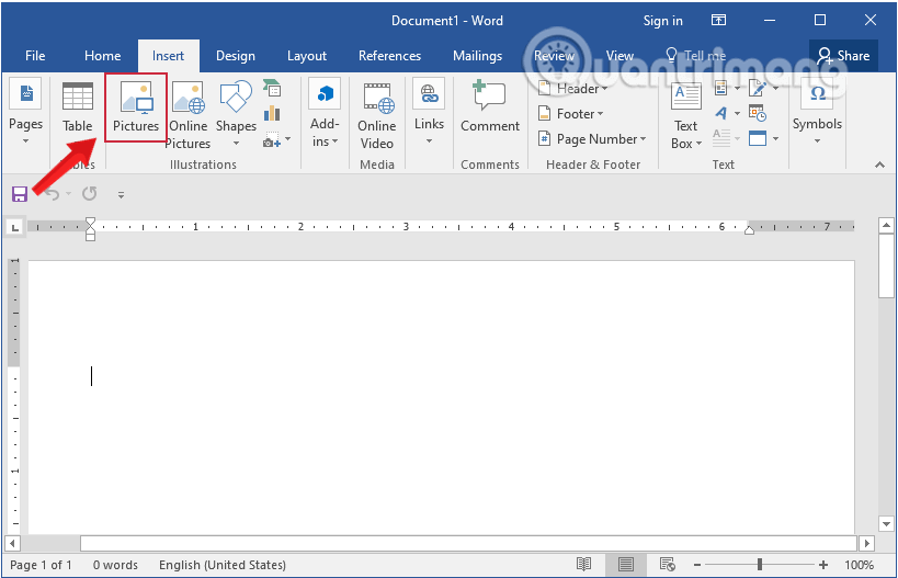 Bước 1 - Sử dụng Microsoft Word để chuyển file ảnh sang PDF